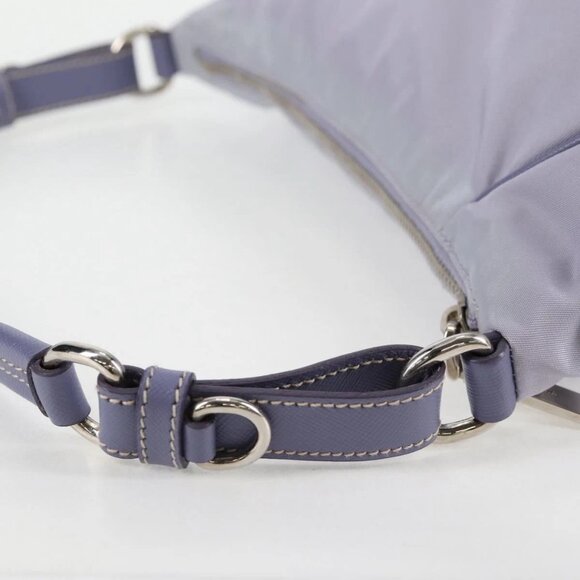 PRADA Shoulder Bag Nylon Purple Silver Auth - Picture 11 of 16